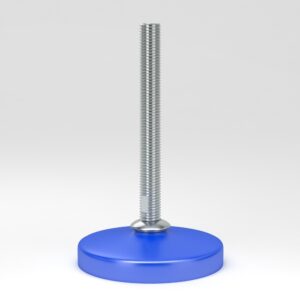 Hygienic adjustable feet HAF with fully-threaded spindle