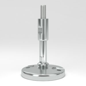 Sanitary solid base stainless steel feet with protected spindle