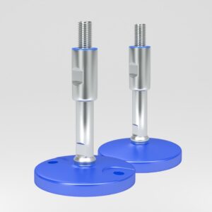 Certified hygienic blue composite solid base feet