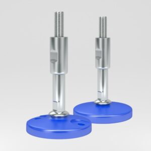 Sanitary solid base blue composite feet with protected spindle