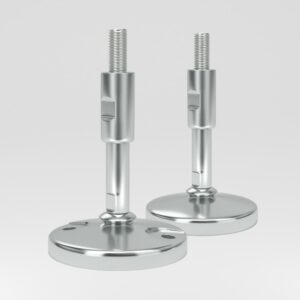 Sanitary solid base stainless steel feet with protected spindle