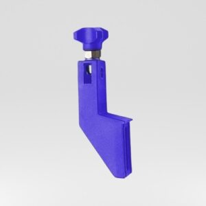 Blue Side guide PSG150 bracket in reinforced polyamide.