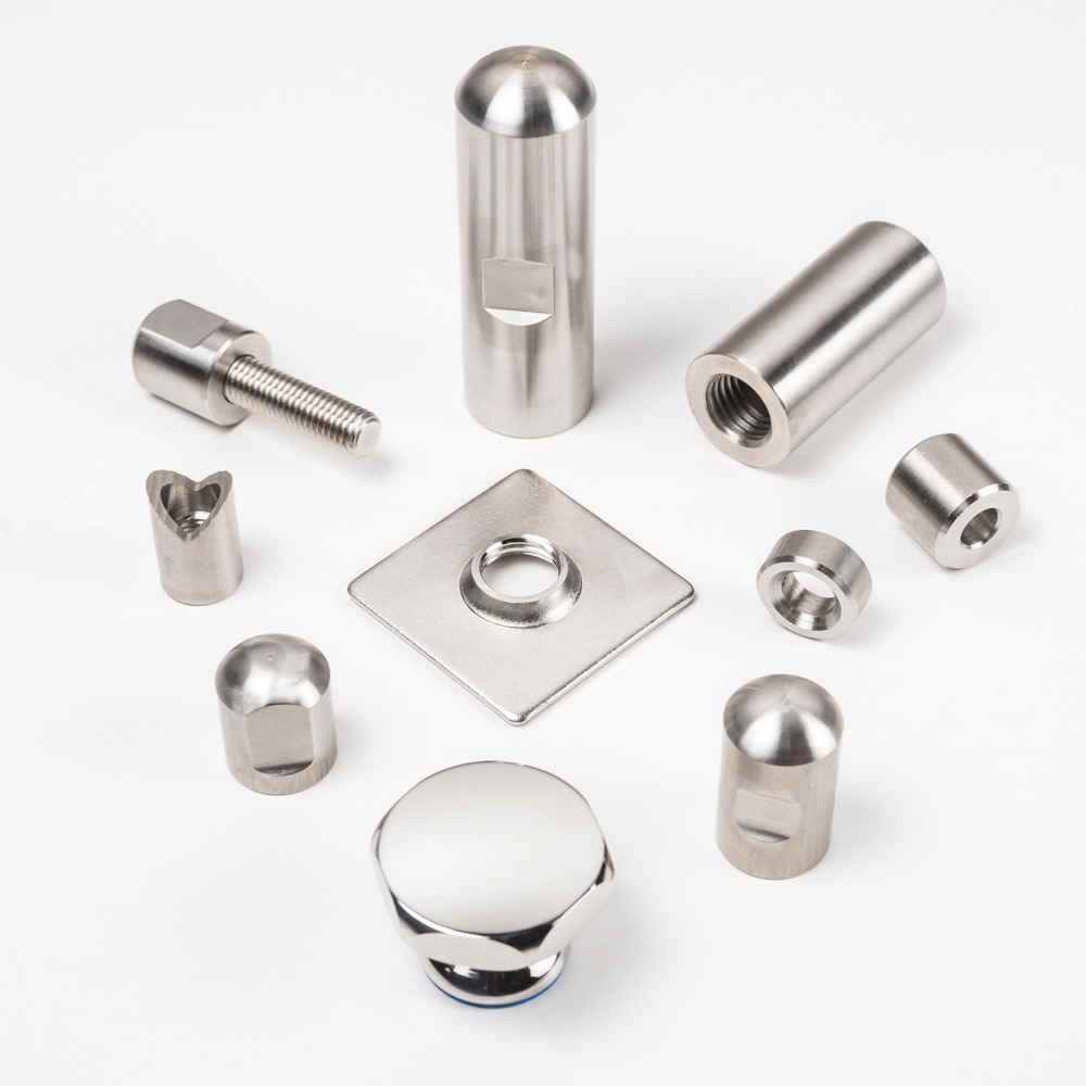 Componentes de maquinaria con diseño higiénico de acero inoxidable para la industria alimentaria y farmacéutica