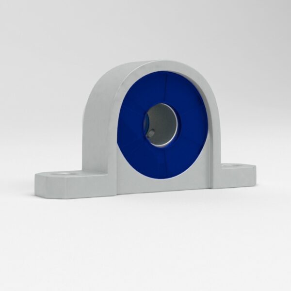 Mini pillow block units in stainless steel with blue back oil seal