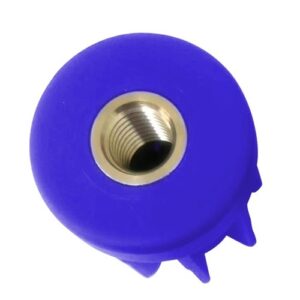 RTE Round threaded tube inserts in reinforced polyamide blue