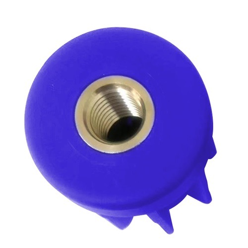 Round threaded tube inserts in reinforced polyamide