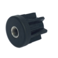 Round tube threaded inserts in reinforced polyamide