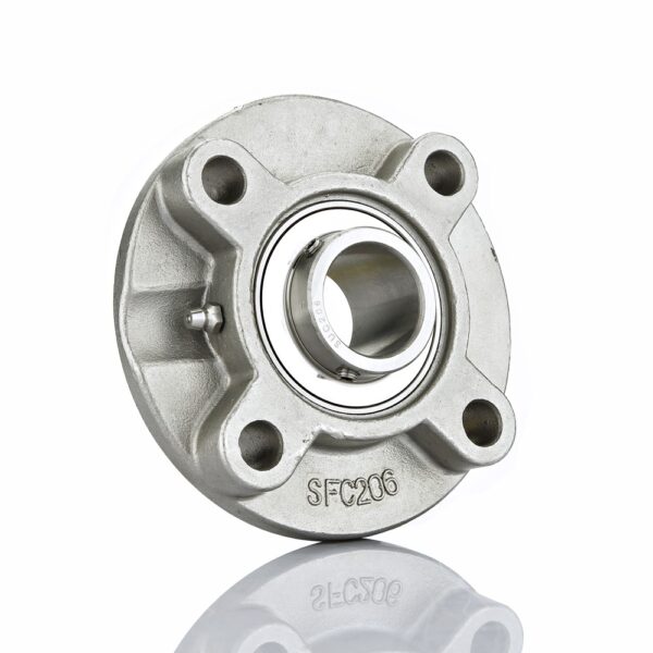 Stainless steel SFC 4 holes spherical flange cartridge bearing units