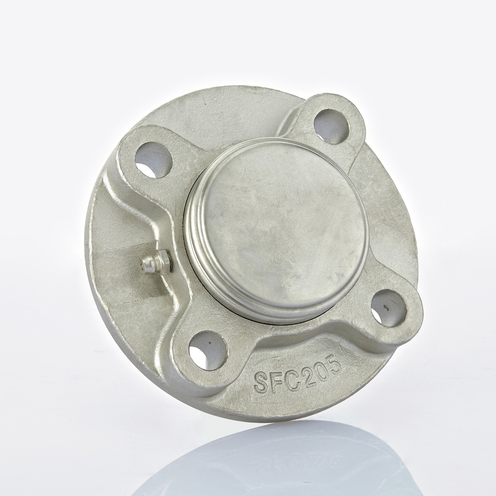4 hole cartridge flange unit SFC in stainless steel with cover