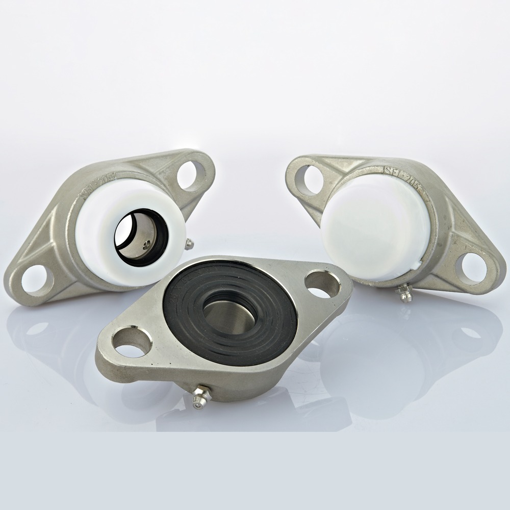 Mini flange bearing unit in stainless steel