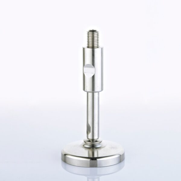 Stainless feet in extra hygienic design with round base EHSFx8