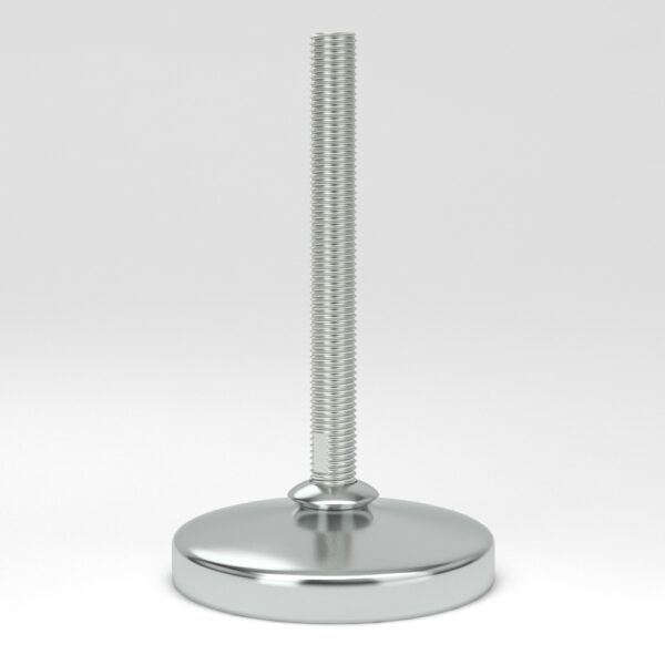 Stainless steel feet in hygienic design HSF with fully-threaded spindle