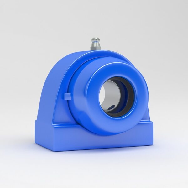 Tapped blue base pillow block PAPL ball bearing unit with open cover