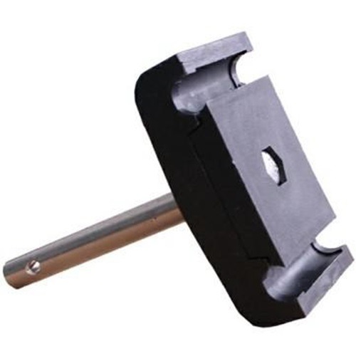 Double clamps for round side guide rails with stainless steel rod