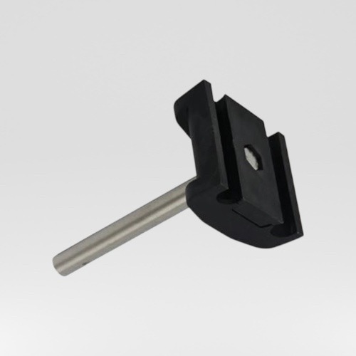 Paslanmaz çelik çubuklu yuvarlak yan kılavuz rayları için çift kelepçe