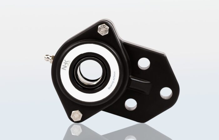 Waterproof 3 hole one-side flange bearing units with spherical inserts IP67