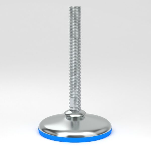 Levelling feet in hygienic design HLF with fully-threaded spindle