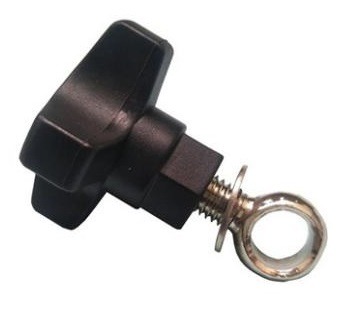 Star knob unit with eyebolt for side guide