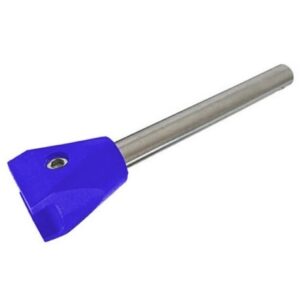 SCC Conveyor parts Single clamps for conical side guide rails with stainless steel rod blue