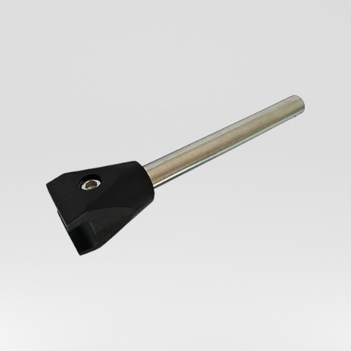 Paslanmaz çelik çubuklu konik yan kılavuz rayları için tekli kelepçeler