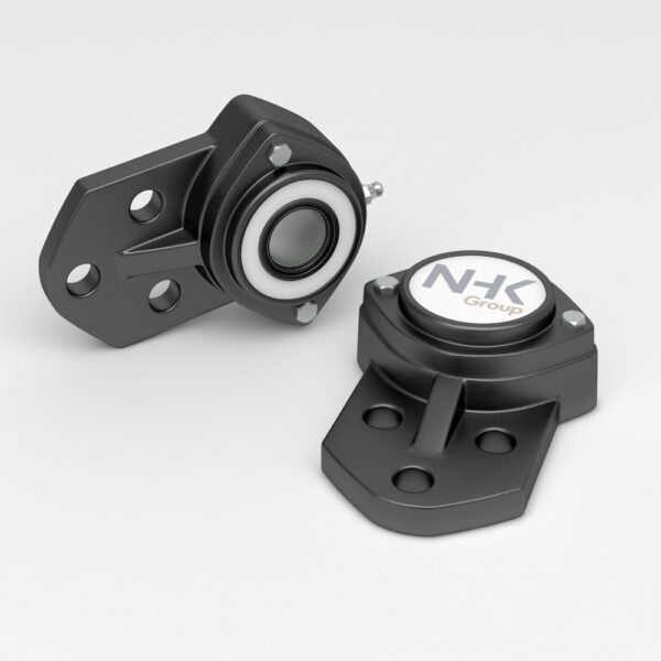 Waterproof 3 hole one-side flange bearing units with spherical inserts IP67