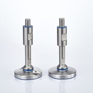 EHEDG Stainless steel machine levelling feet in a hygienic design