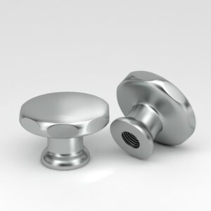 Hygienic star knob in stainless steel
