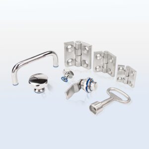 Hygienic enclosure parts and components