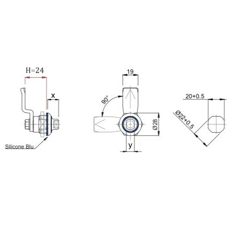 IP67 Hygieneschloss aus Edelstahl