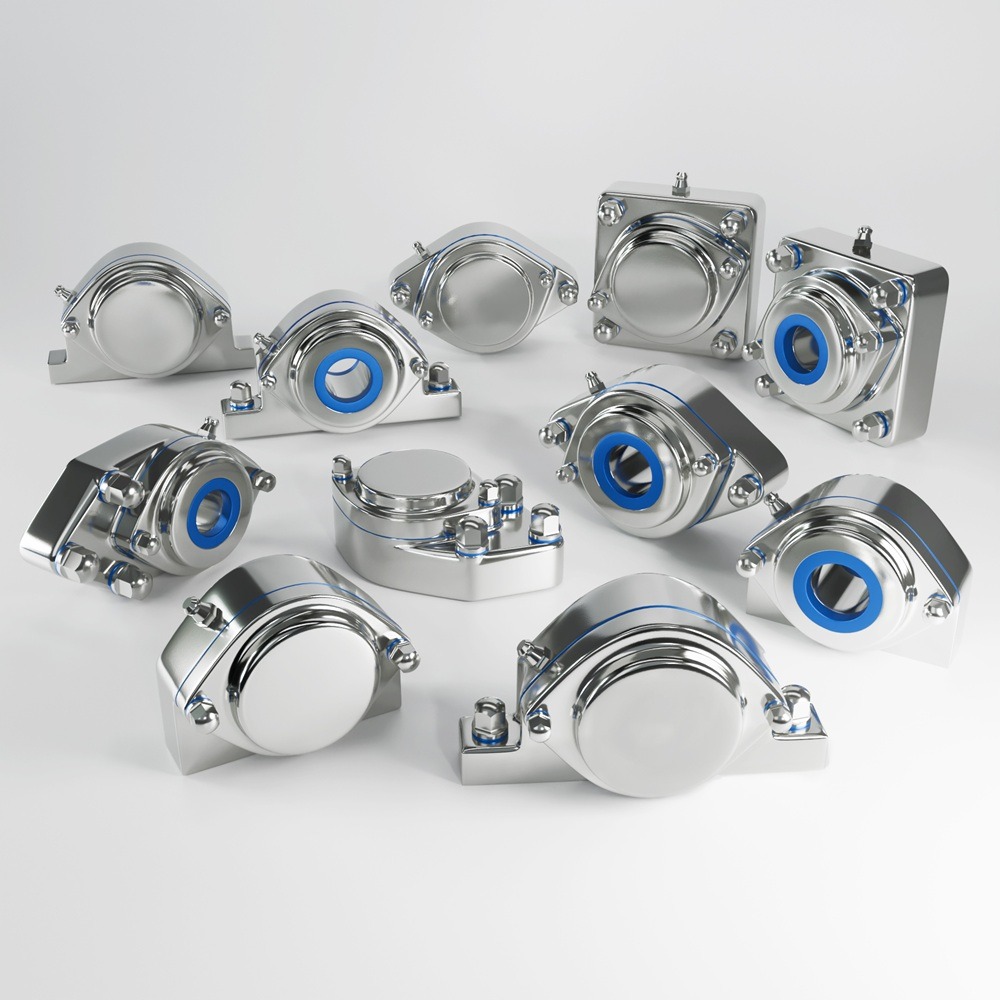 EHEDG certified IP69K Bearing Units in stainless steel