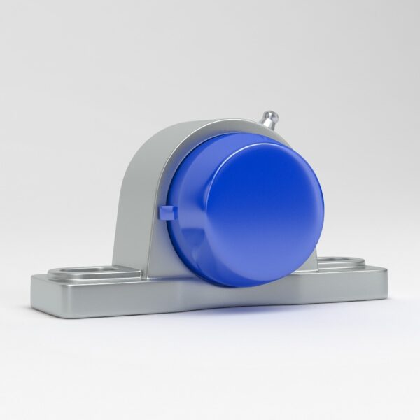 Pillow block Unit SP in stainless steel with blue cover