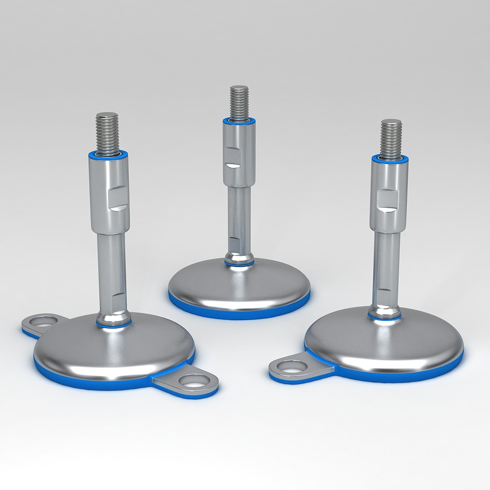 Hygienic levelling feet