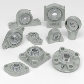 Mounted ball bearing units housings made of stainless steel 304 and bearing inserts in 440C