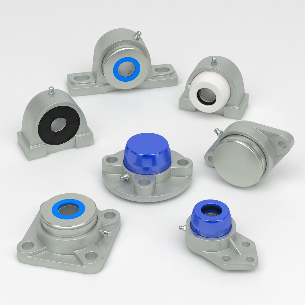 Sealed Stainless Bearing Units housings made of stainless steel 304 and bearing inserts in 440C