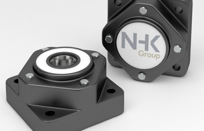 Waterproof 4 hole square flange bearing units with spherical inserts IP67