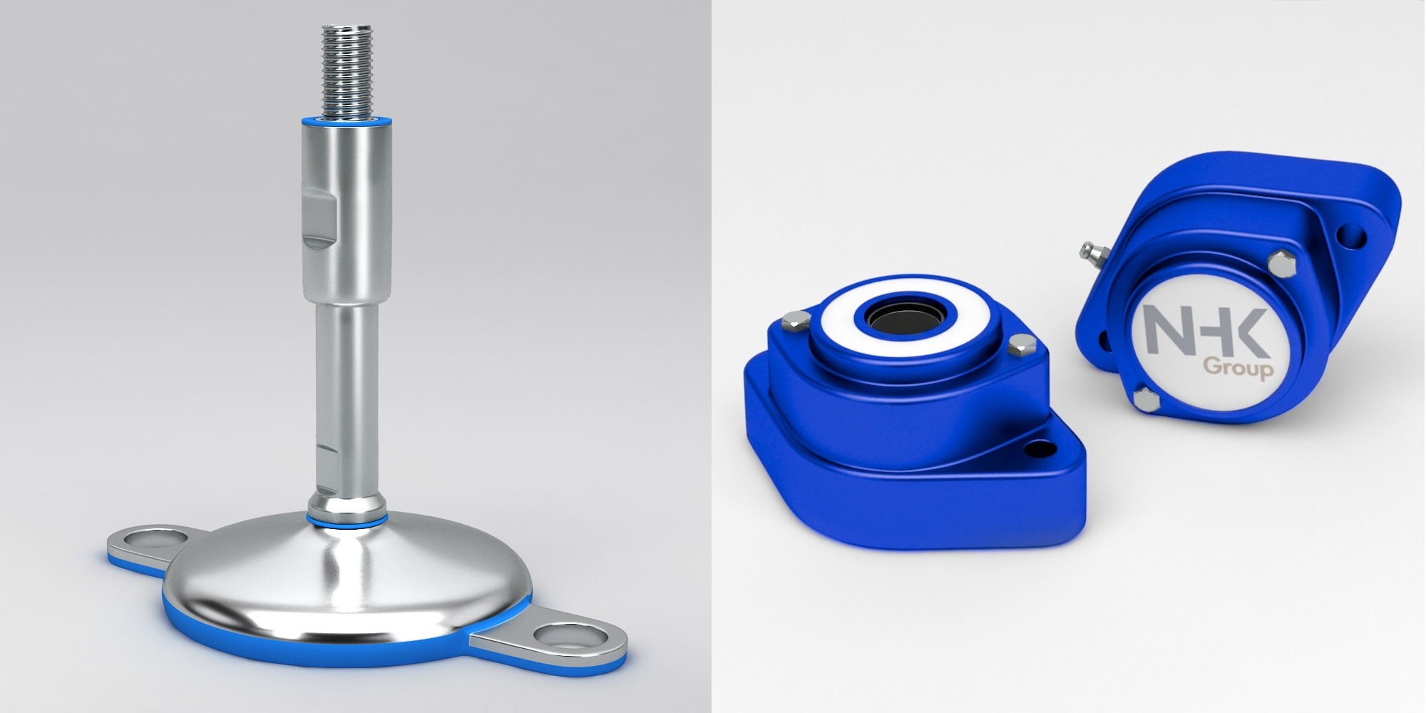 IP67 Oval waterproof Bearings and EHEDG 3-A SSI certified Machine leveling feet