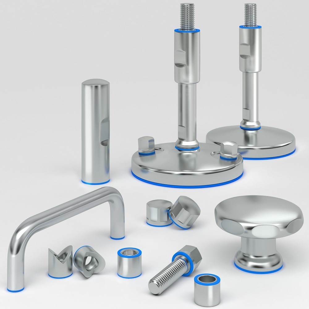 Certified stainless leveling feet Avoiding contamination and product recall