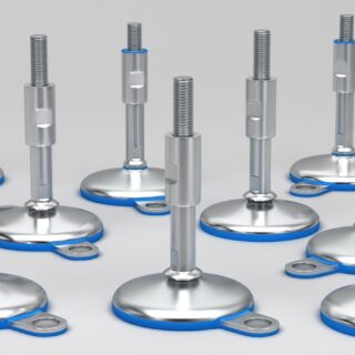 Stainless machine feet in hygienic EHEDG design Durability in harsh and extreme environments