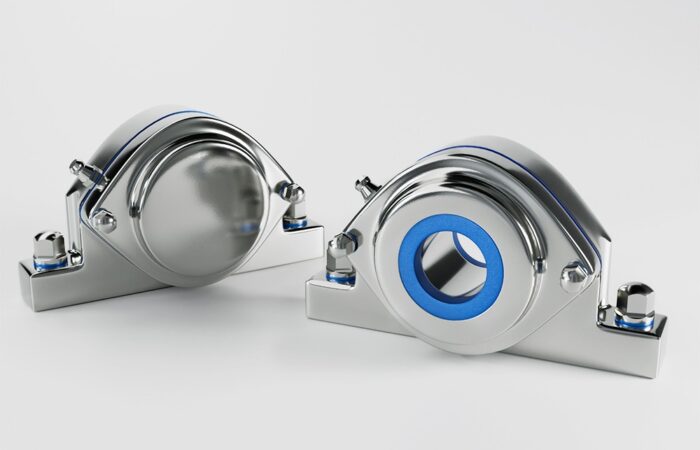 Unità cuscinetto a 2 fori IP69K EHEDG in acciaio inossidabile (larghe)