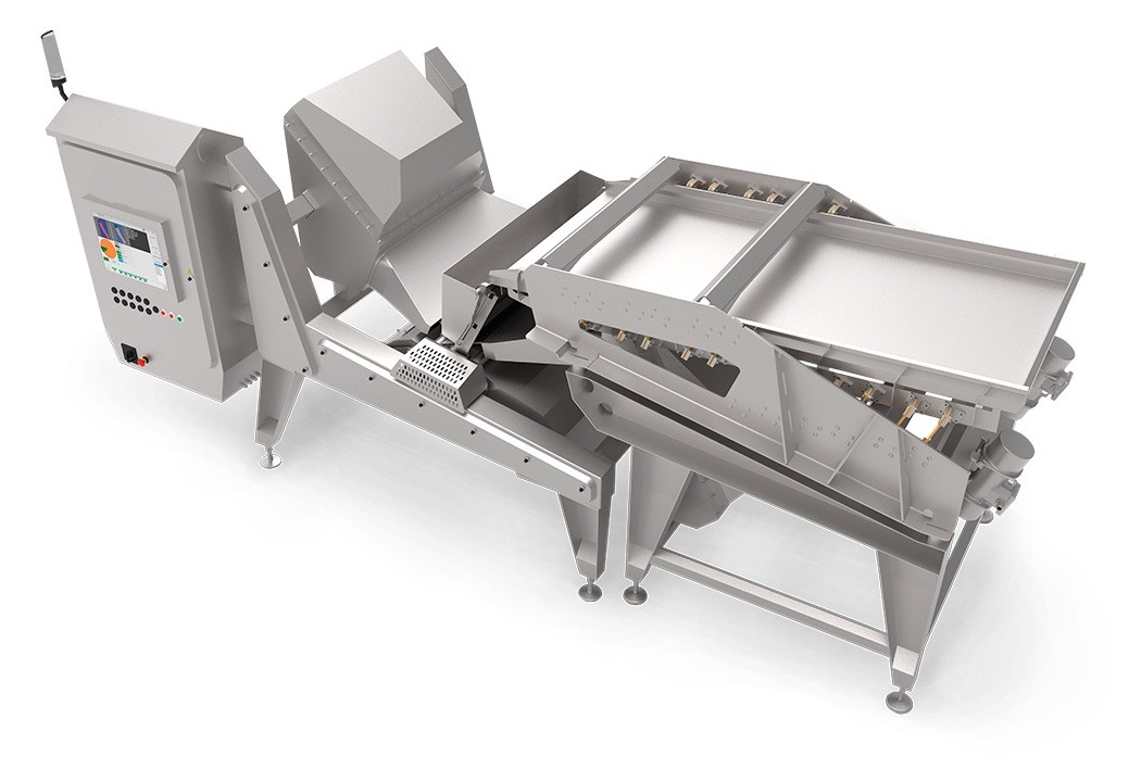 Machine specially developed for grading and sorting nuts and dried fruit