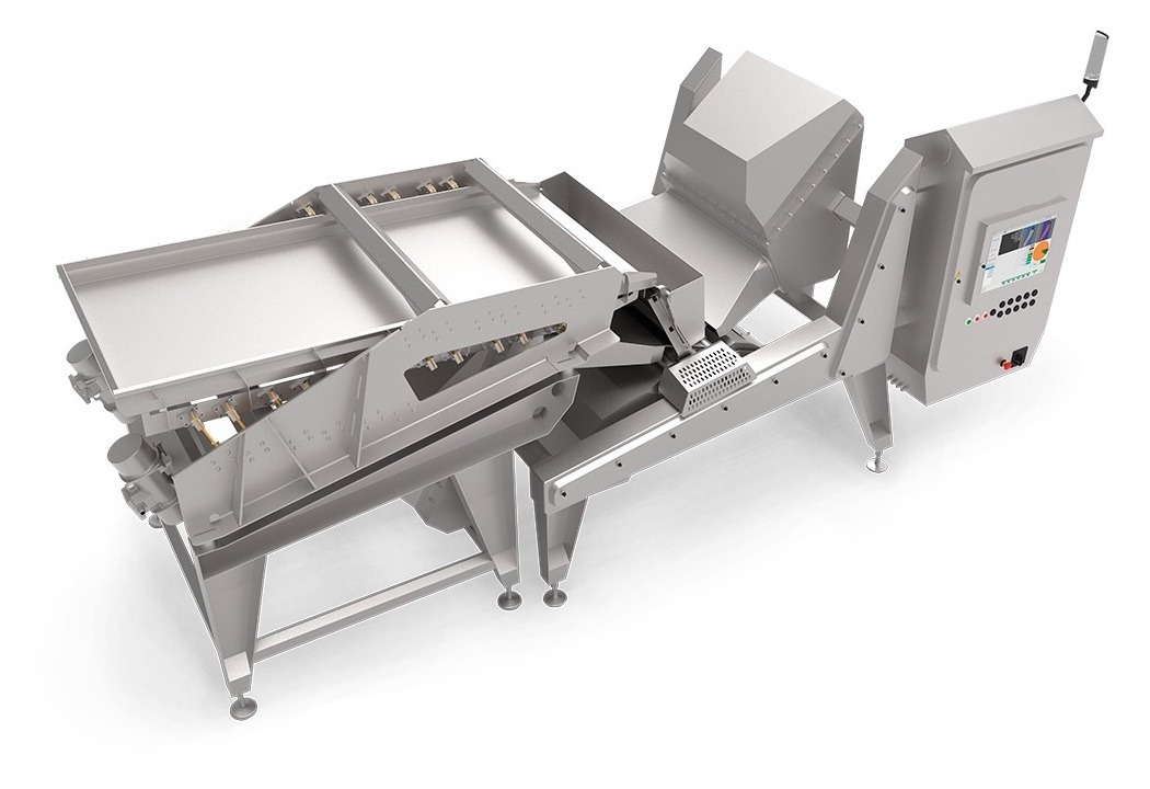 Machine specially developed for sorting frozen berries and vegetables