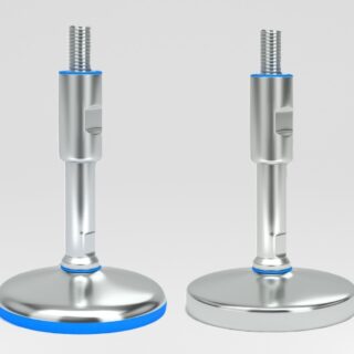 Comparación de pies niveladores de máquinas de acero inoxidable Base vulcanizada de caucho frente a base sólida