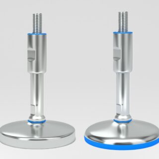 Stainless Steel Machine Leveling Feet comparation Solid Base vs Rubber Vulcanized Base