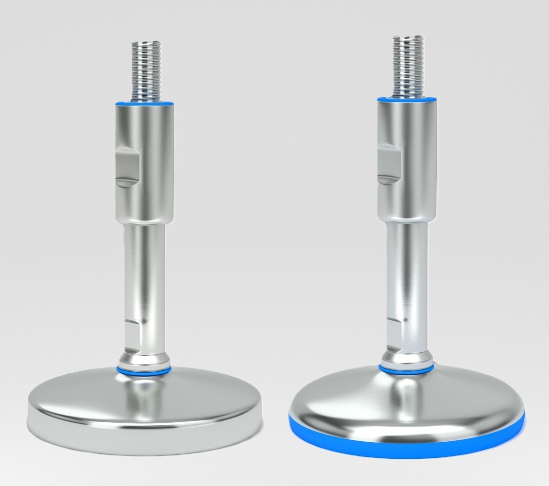 Vergelijking van roestvrijstalen machine-nivelleringsvoeten: massieve basis versus rubberen gevulkaniseerde basis