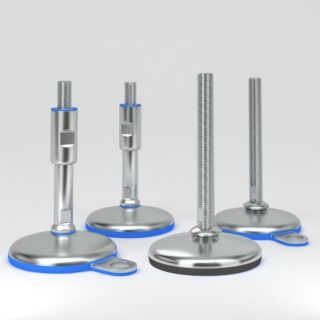 Stainless machine leveling feet