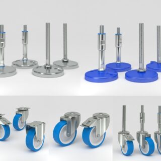 roulettes industrielles vs pieds de mise à niveau
