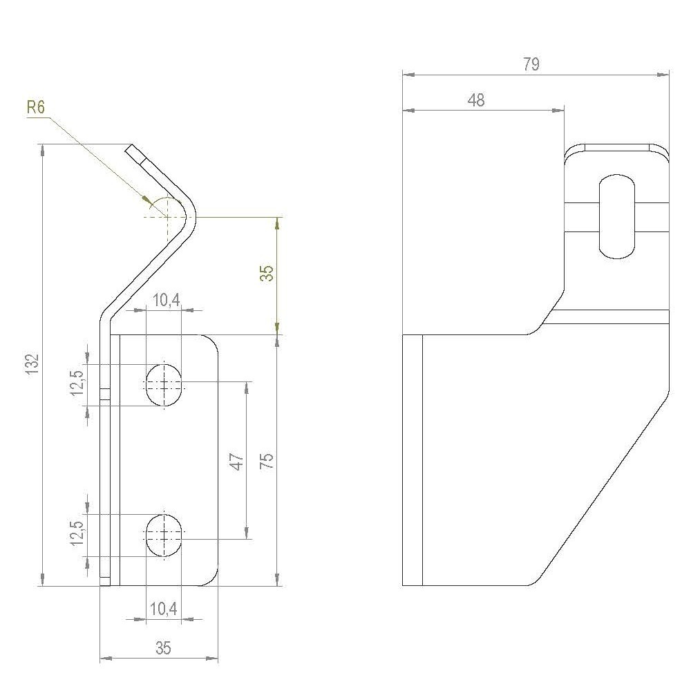 Side guide brackets stainless steel Hygienic conveyor components