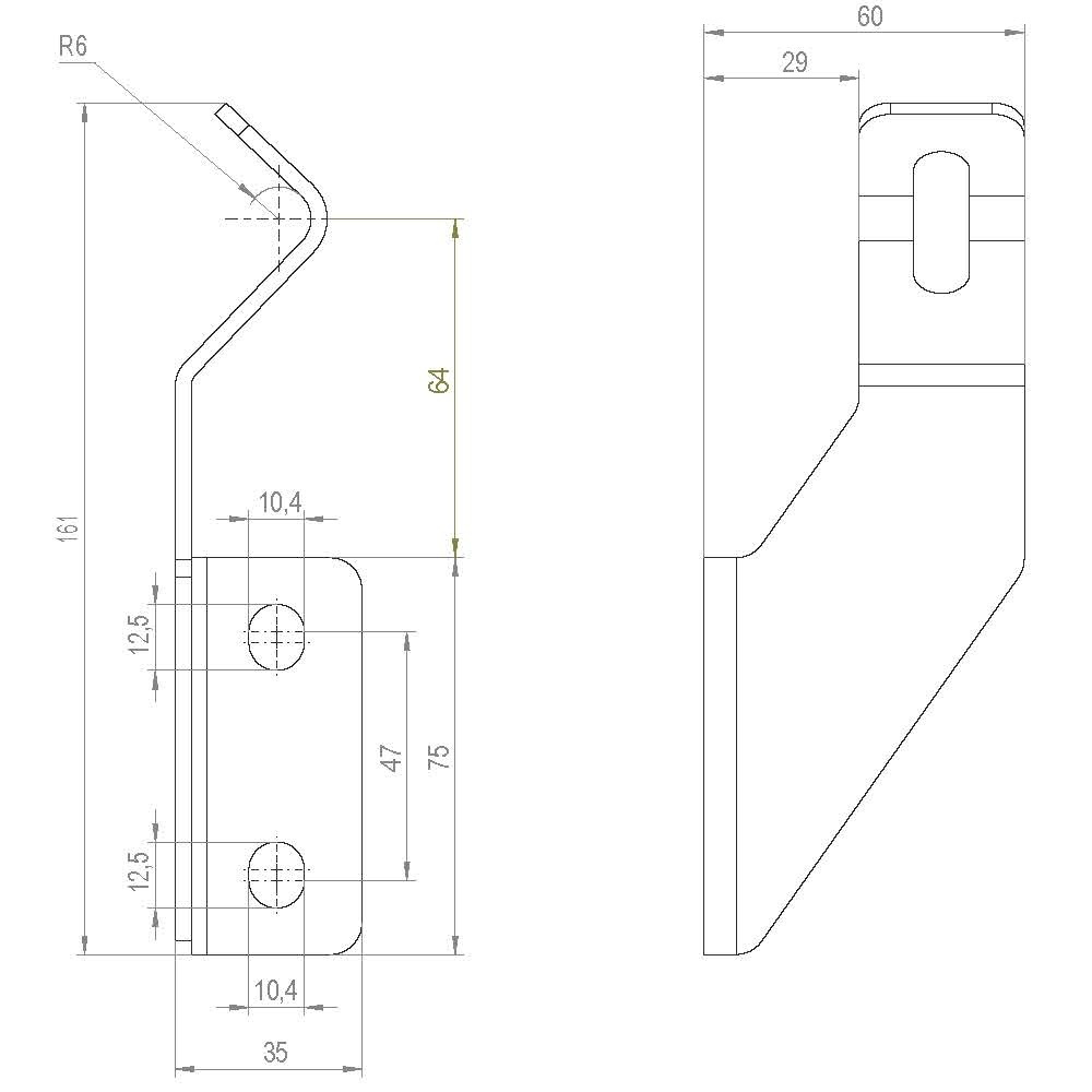 Side guide brackets stainless steel Hygienic conveyor components