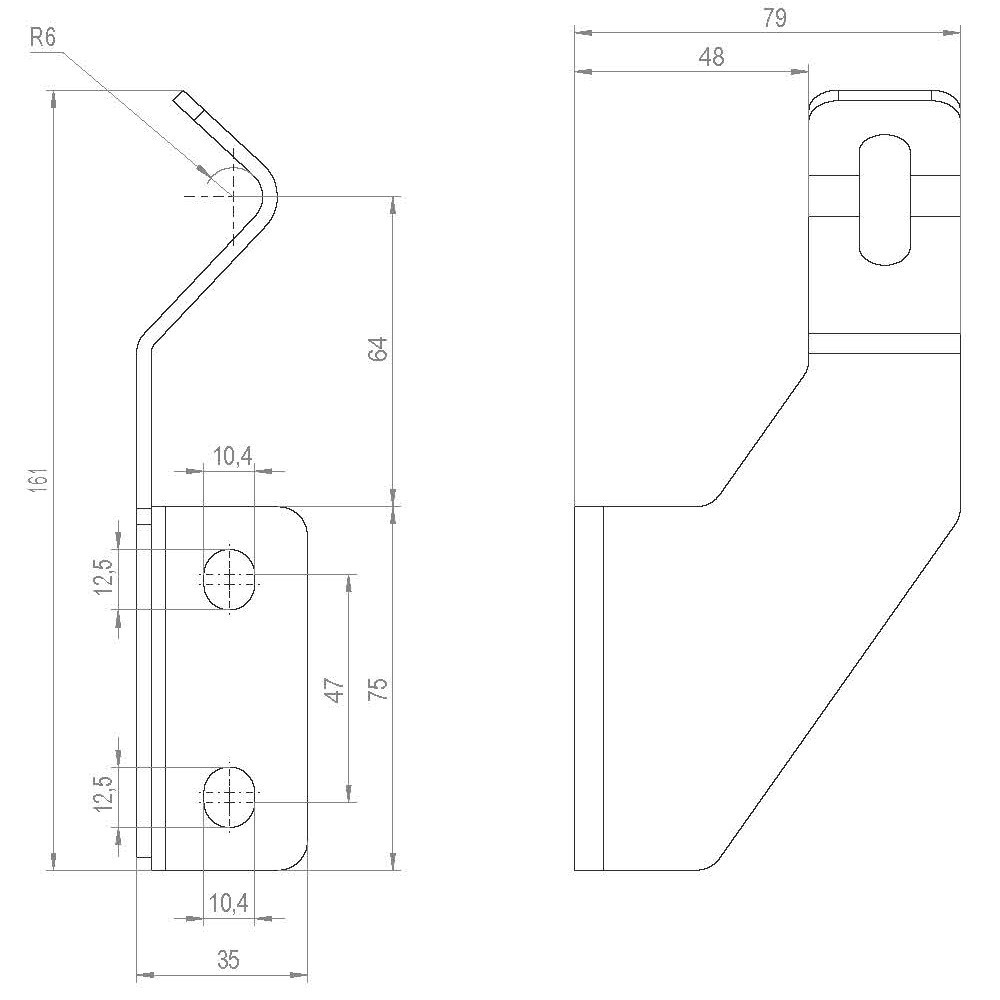 Side guide brackets stainless steel Hygienic conveyor components