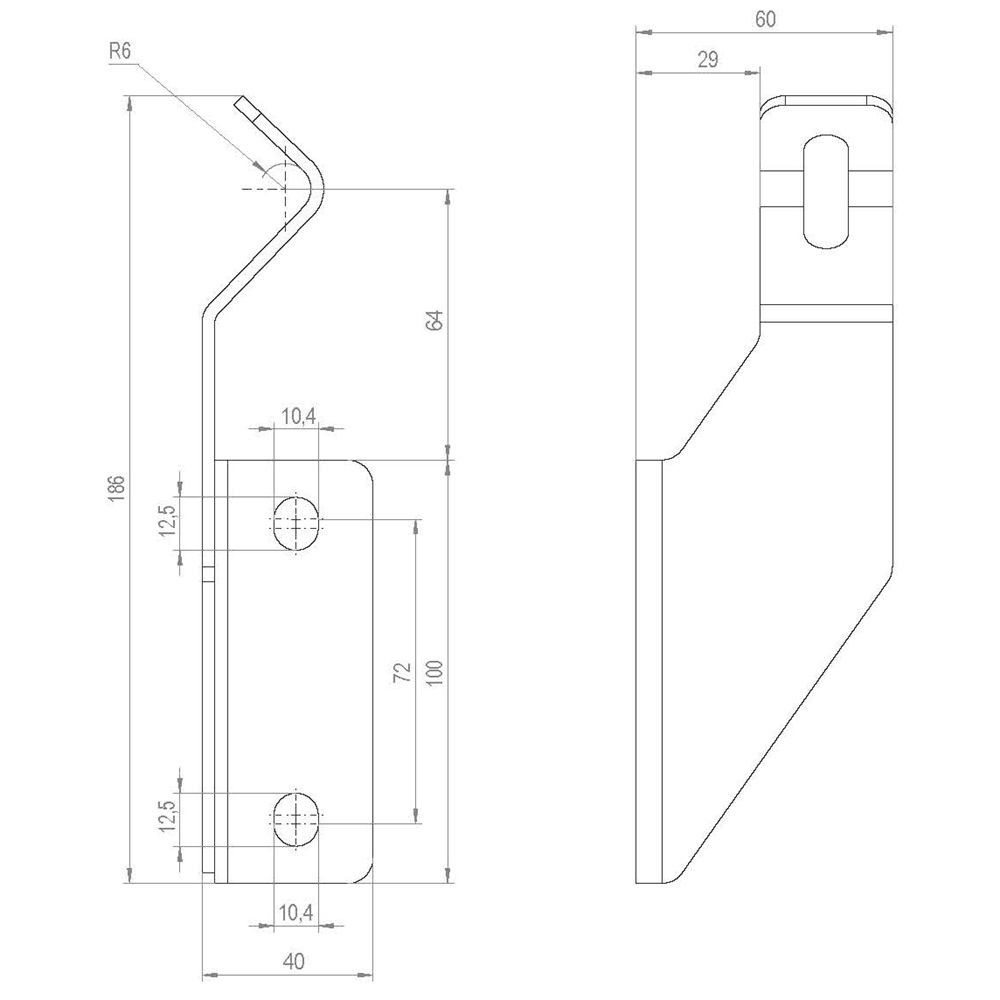 Side guide brackets stainless steel Hygienic conveyor components